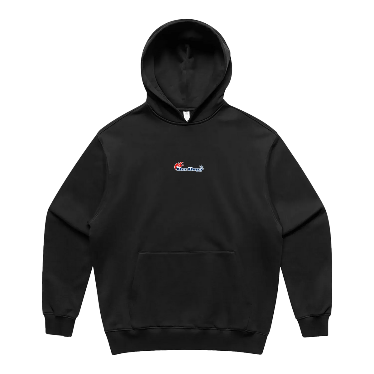 Black front flat lay