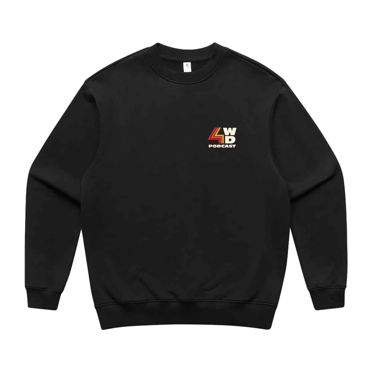 Black front flat lay