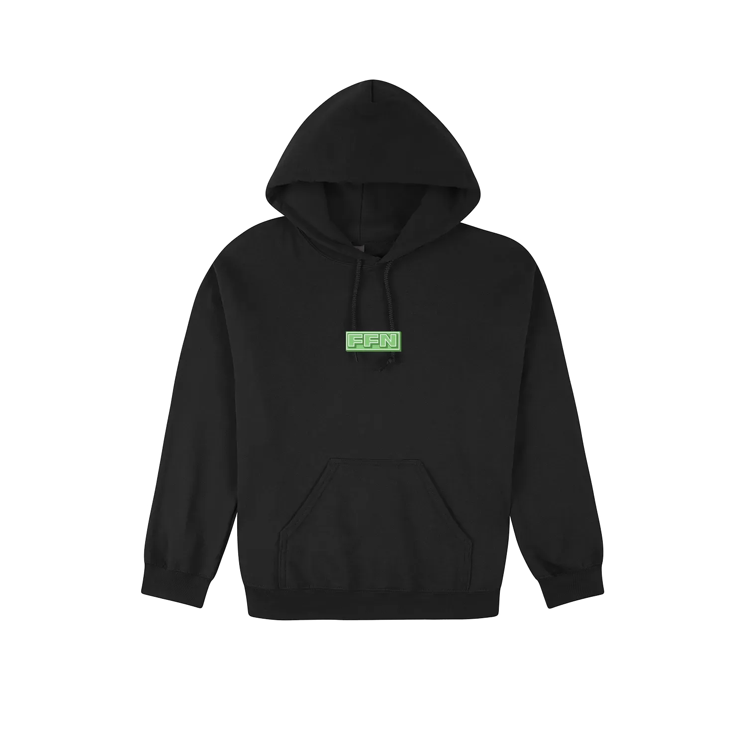 Black front flat lay