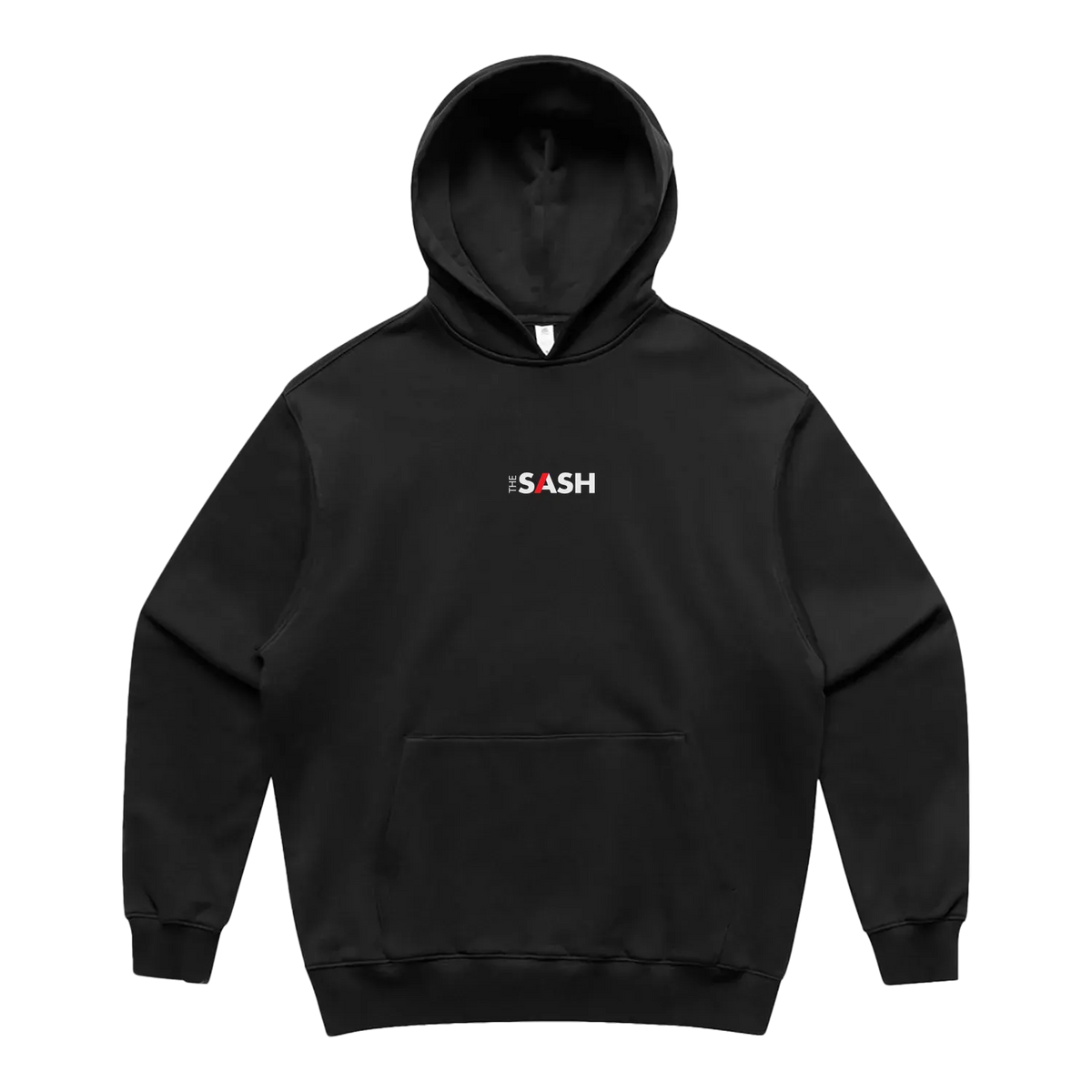 Black front flat lay