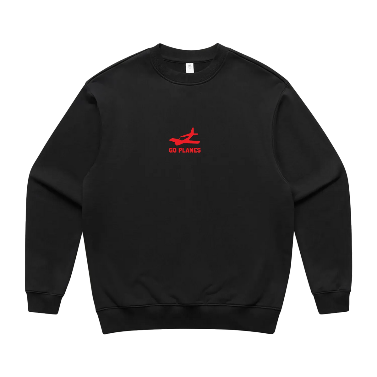 Black front flat lay