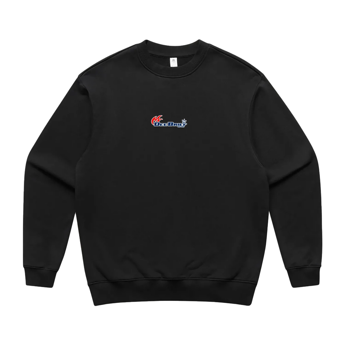Black front flat lay