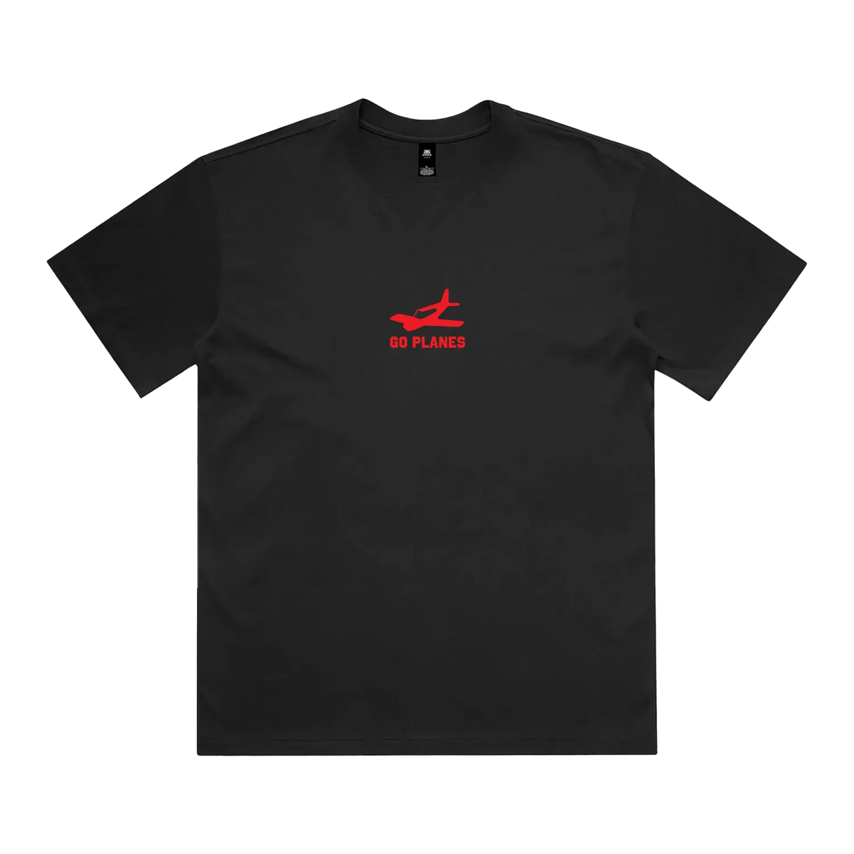 Black front flat lay