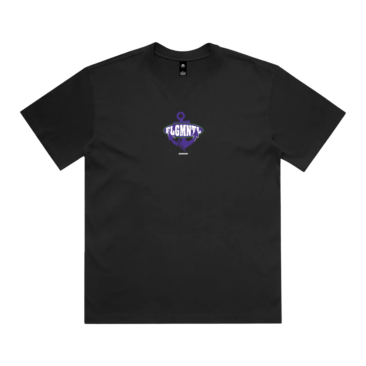Black front flat lay
