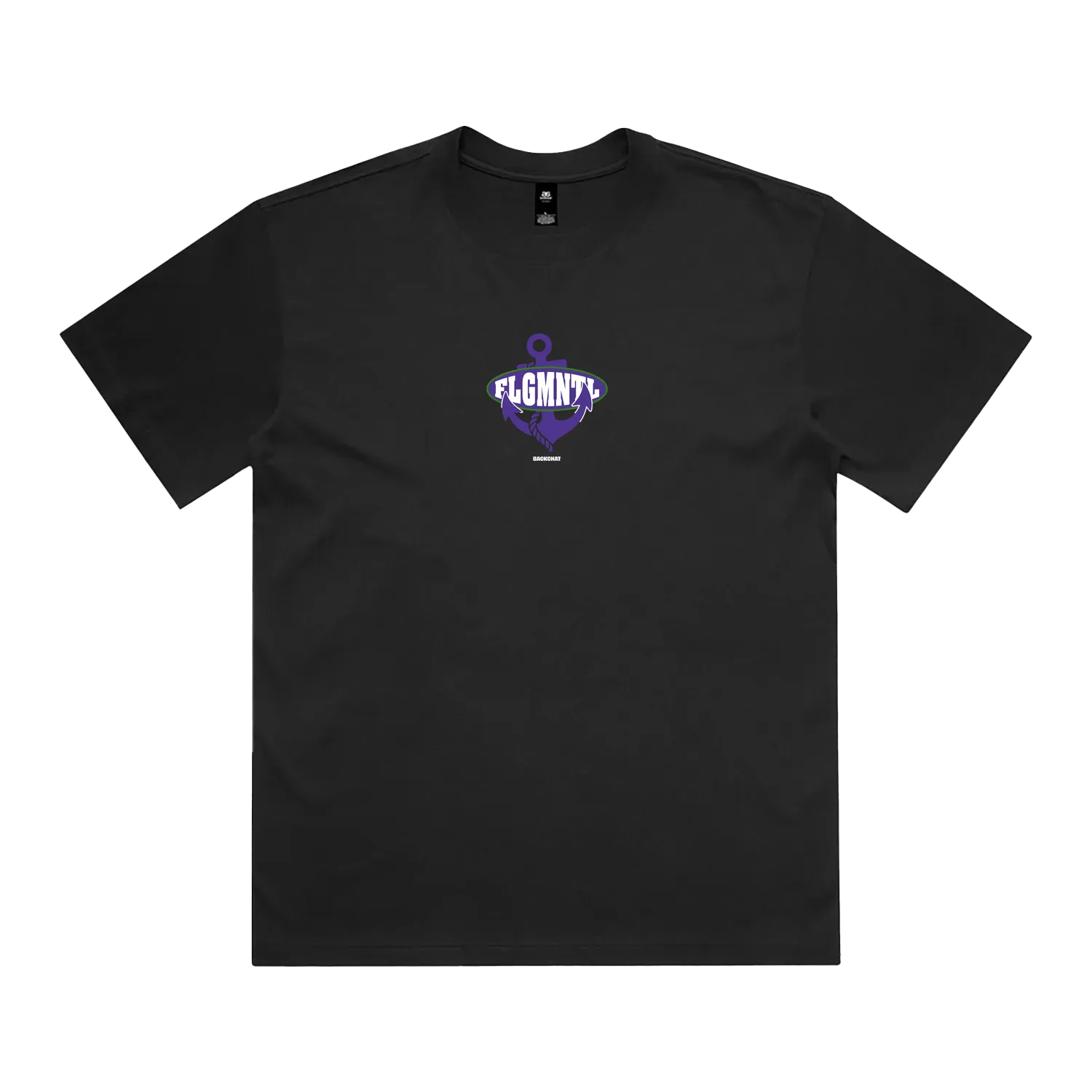 Black front flat lay