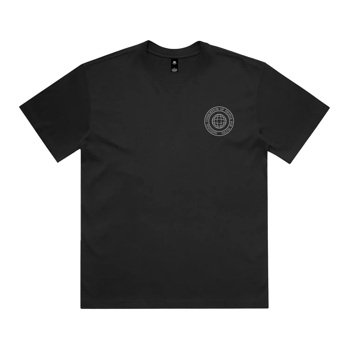 Black front flat lay