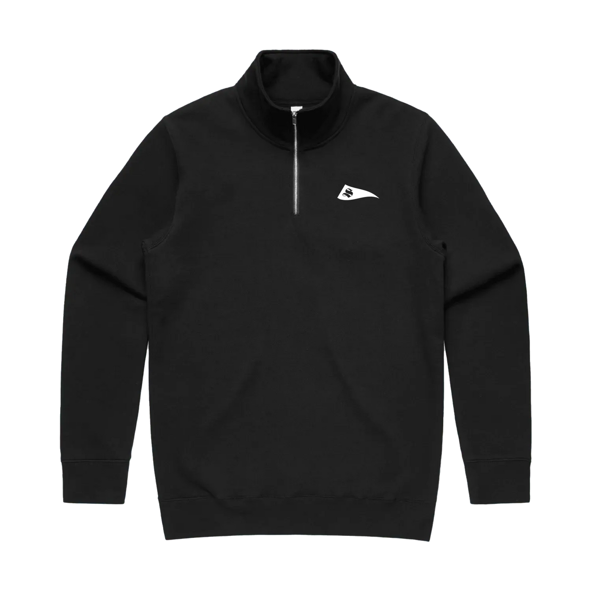 Black front flat lay