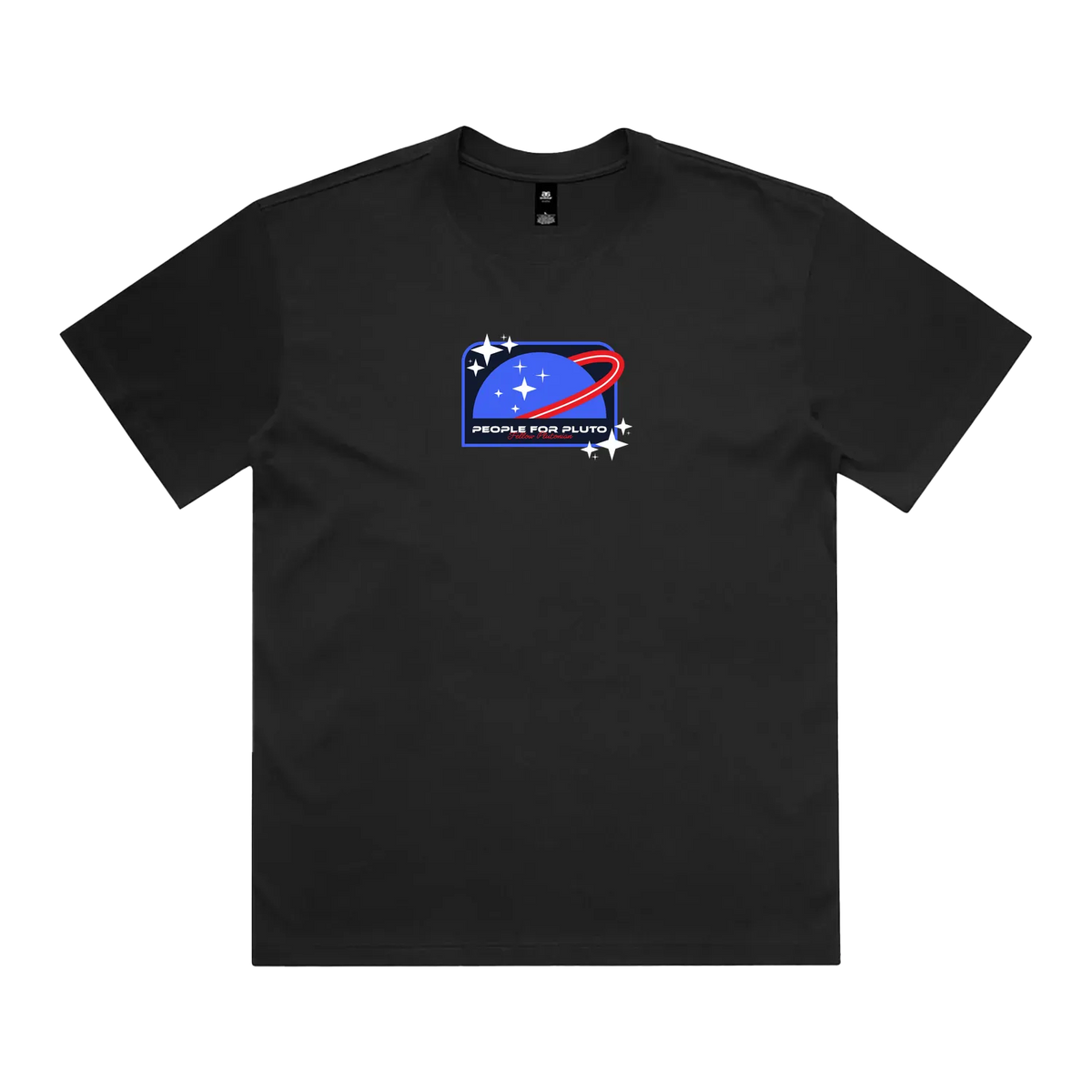 Black front flat lay