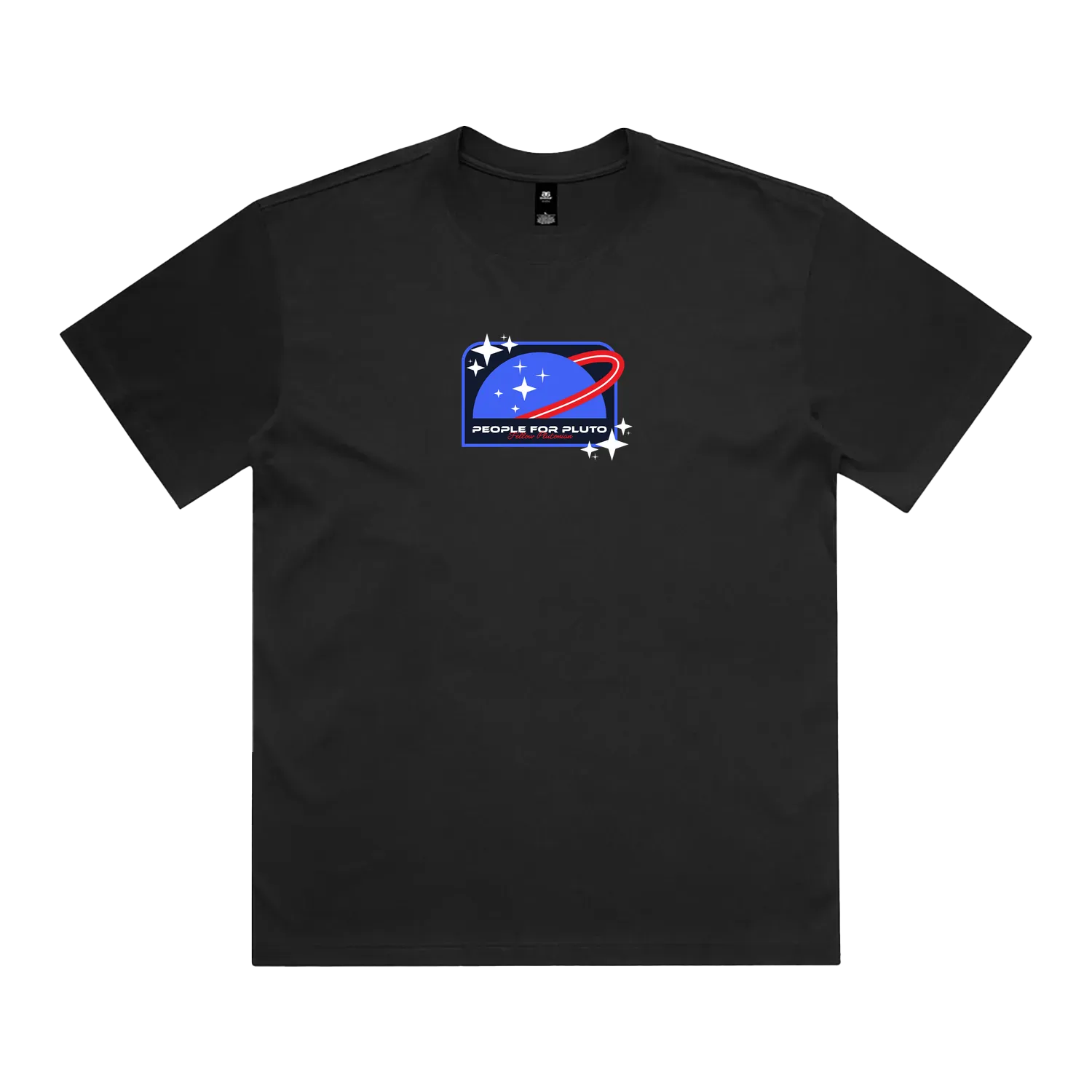 Black front flat lay