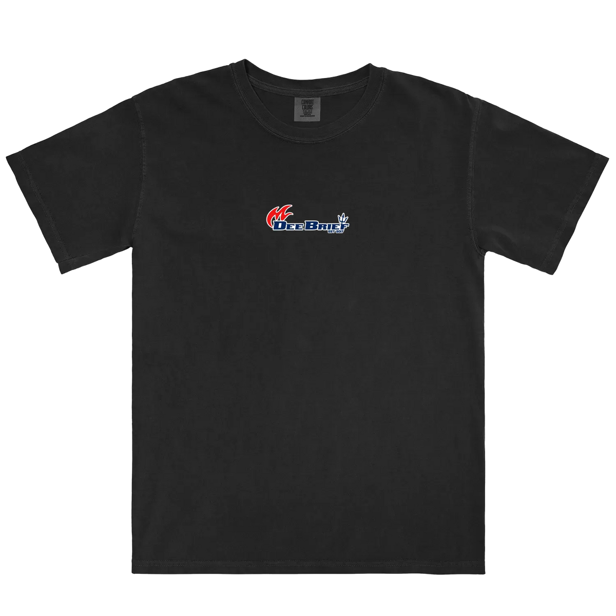 Black front flat lay