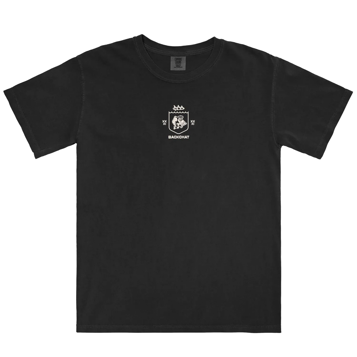 Black front flat lay