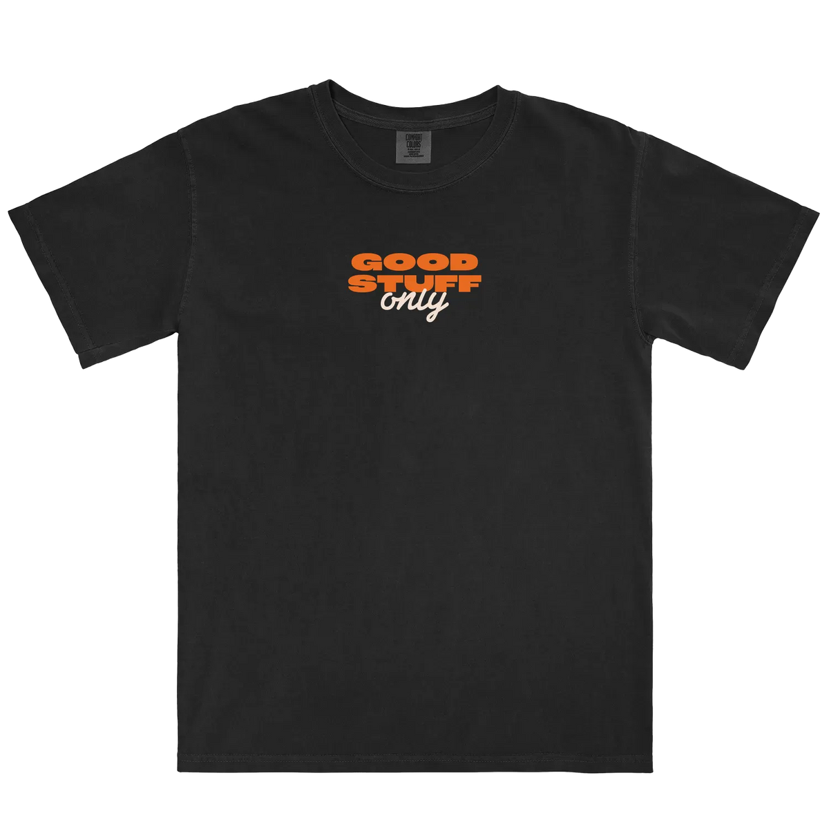 Black front flat lay