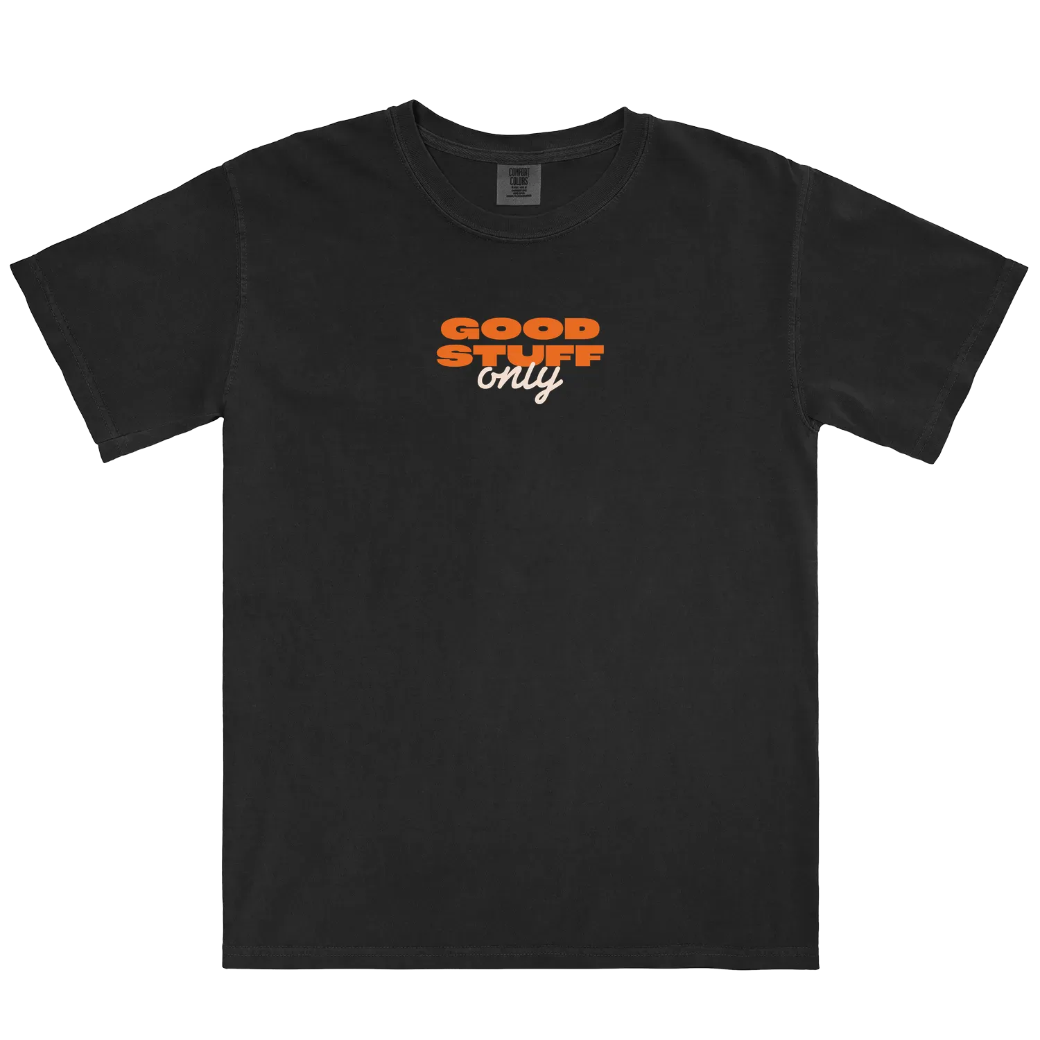 Black front flat lay