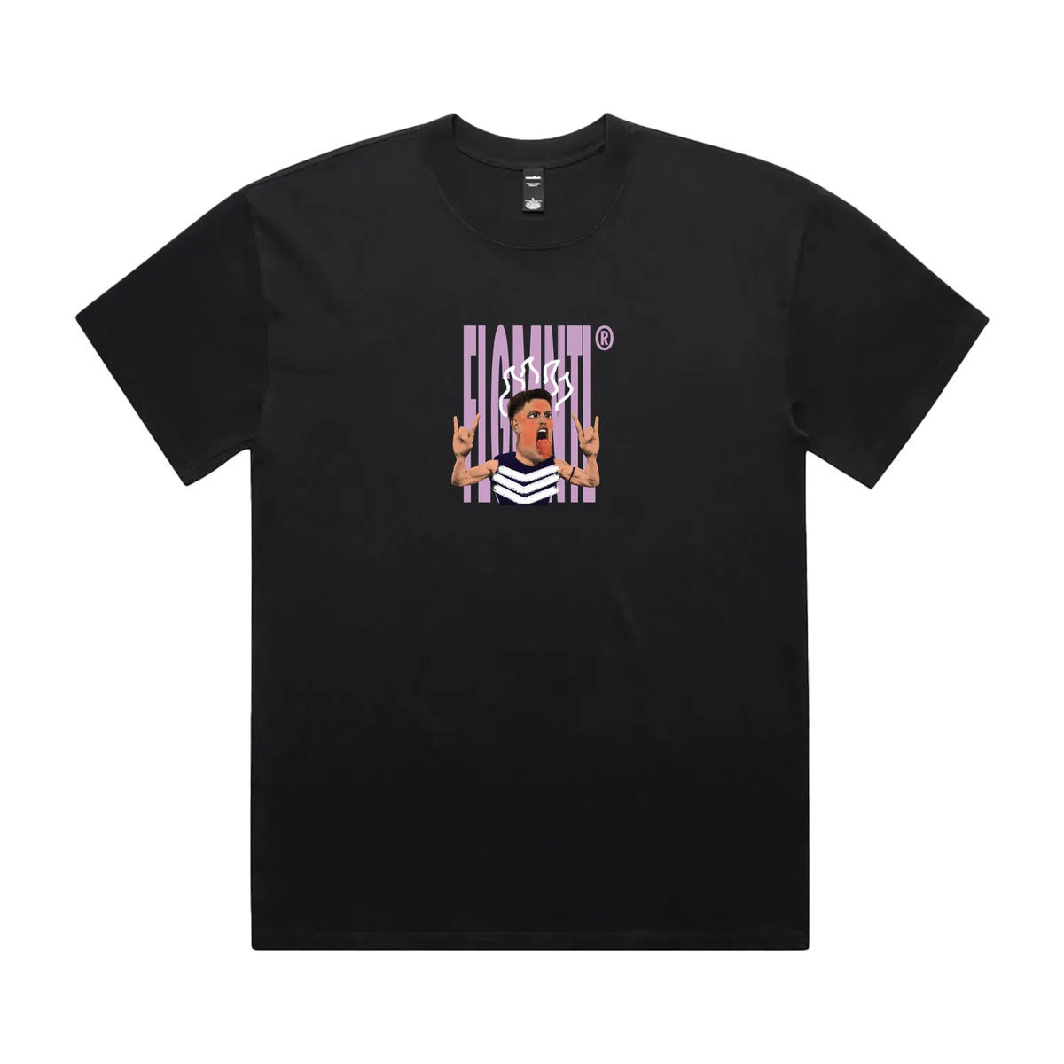 Faded Black front flat lay