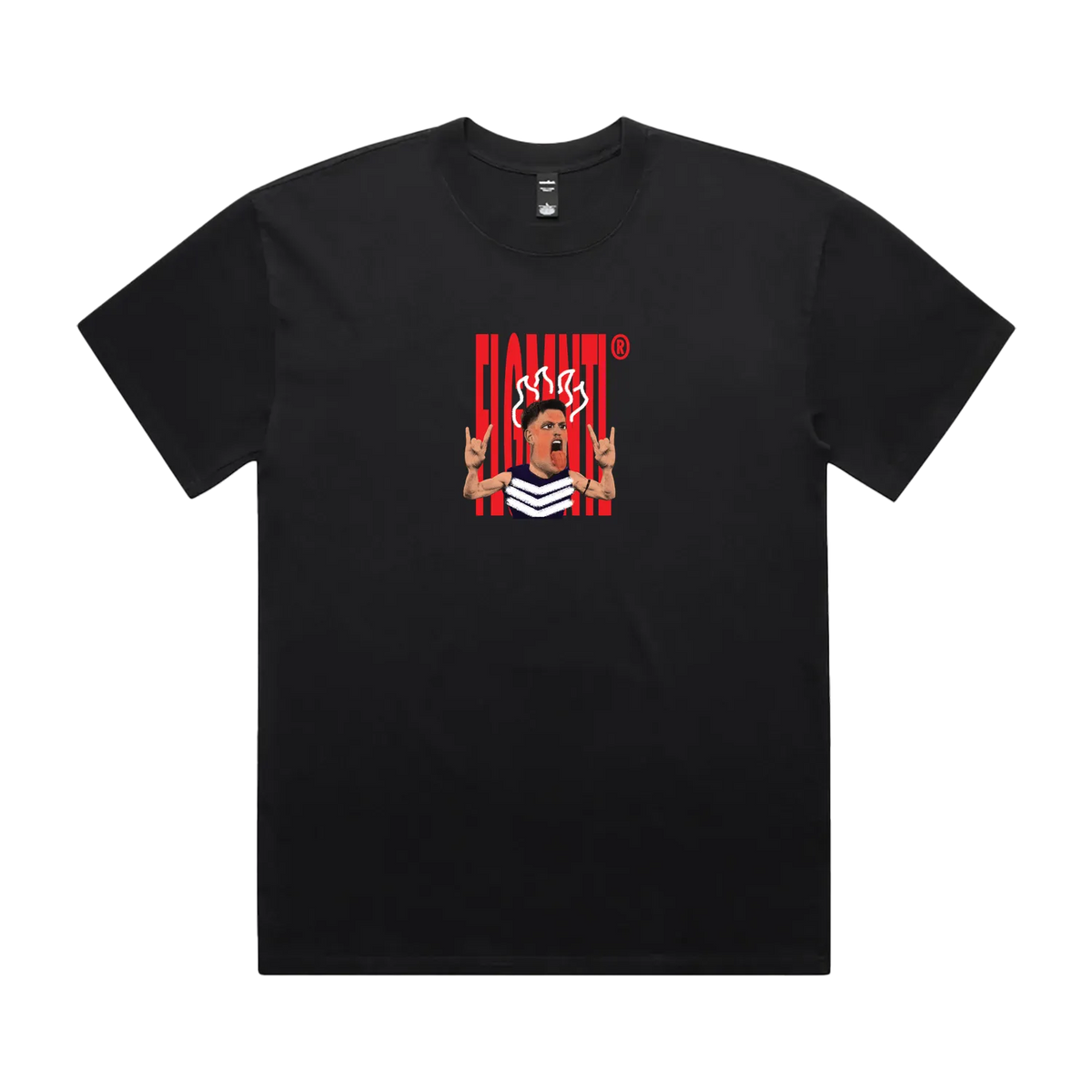 Faded Black front flat lay