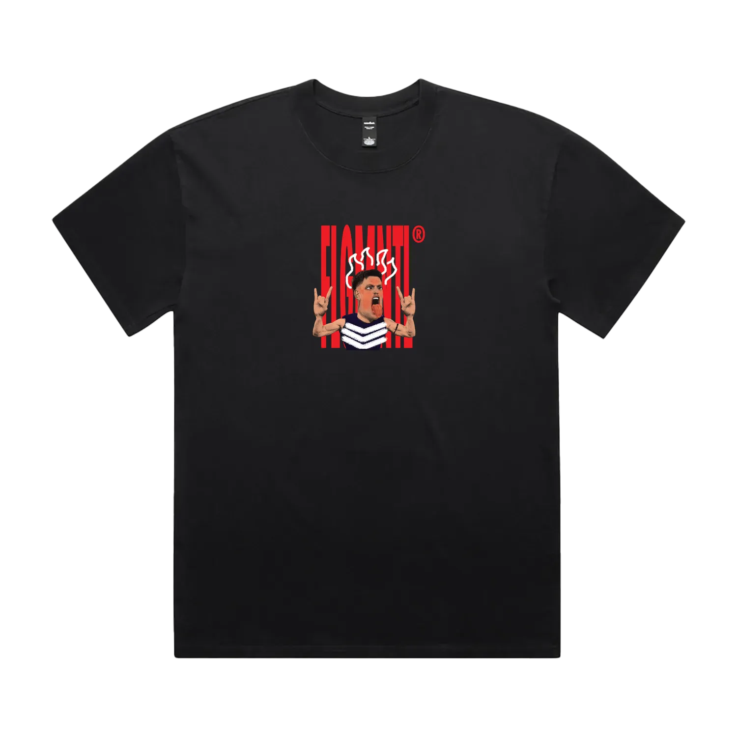 Faded Black front flat lay