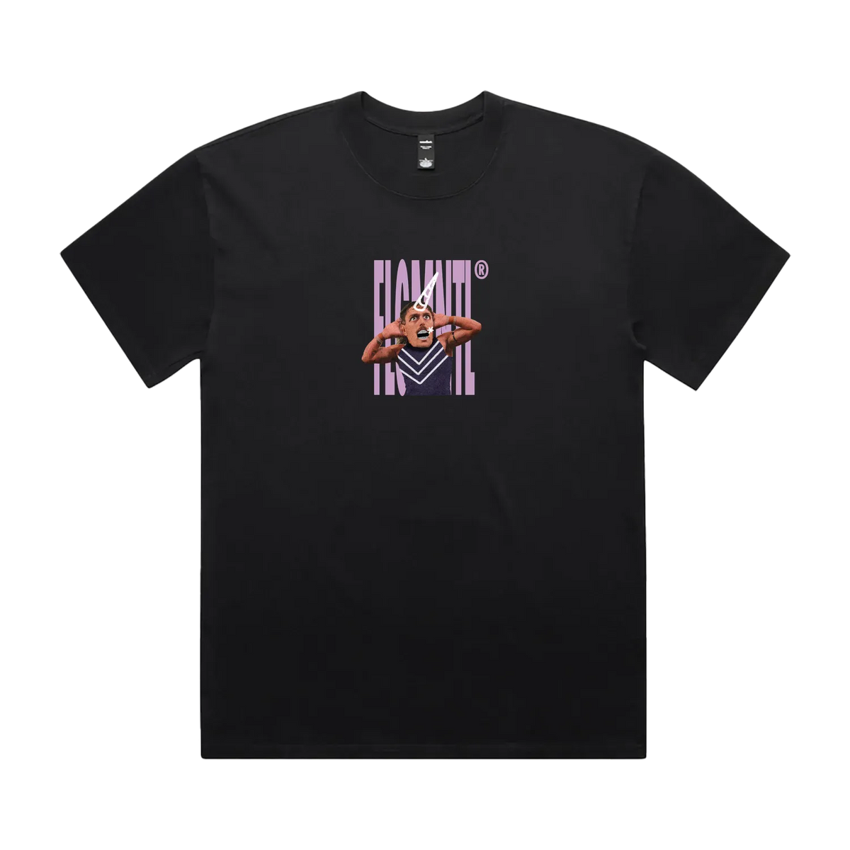 Faded Black front flat lay