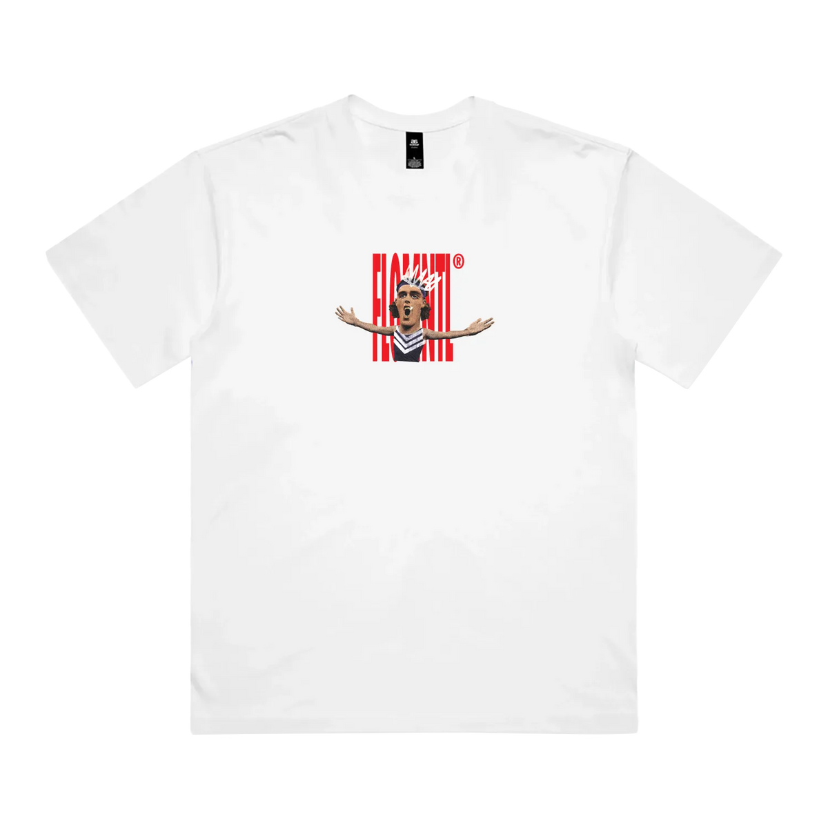 White front flat lay