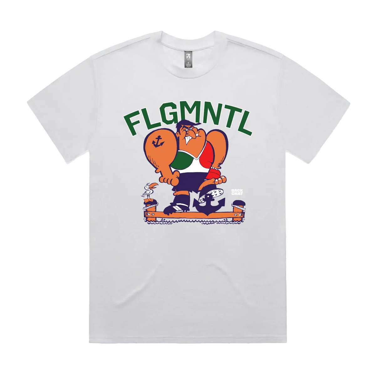 White front flat lay