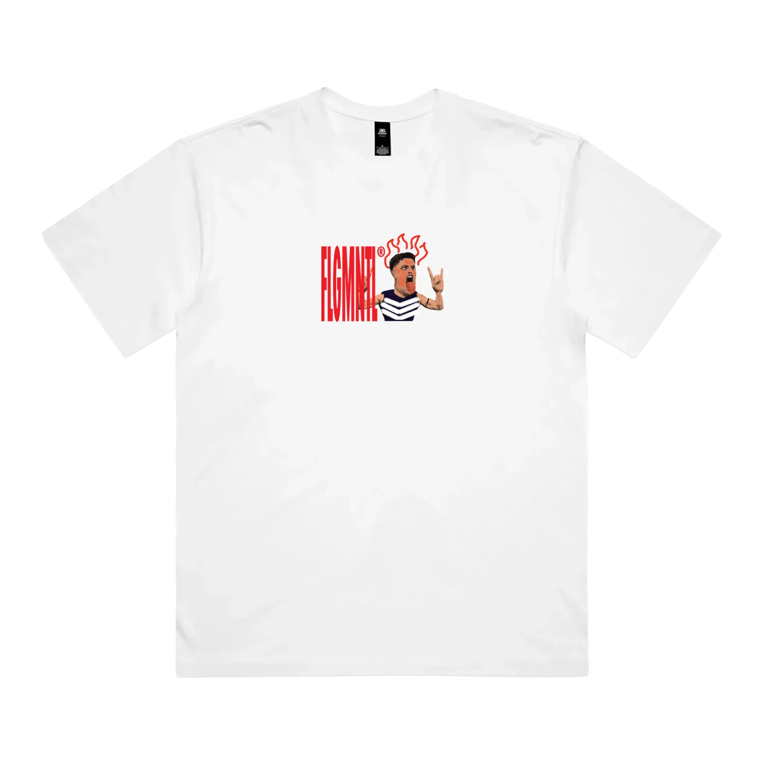 White front flat lay