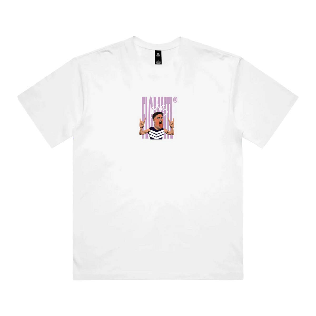 White front flat lay